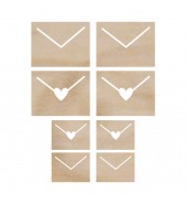 Kaisercraft Hearts & Envelopes Wood Flourishes